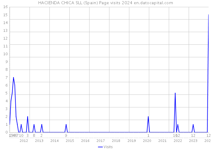HACIENDA CHICA SLL (Spain) Page visits 2024 
