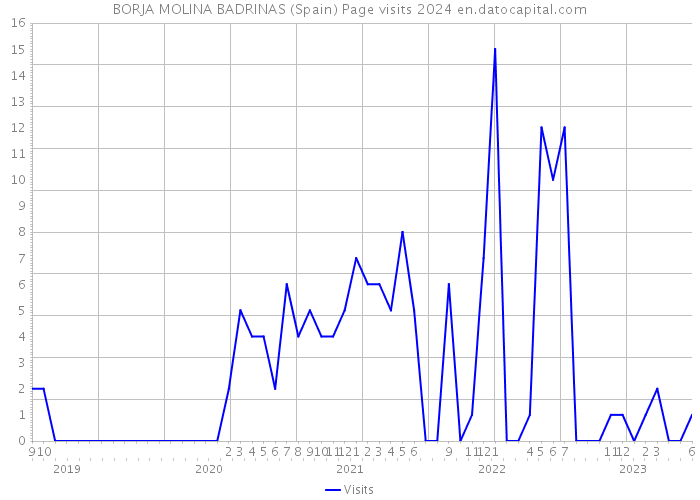 BORJA MOLINA BADRINAS (Spain) Page visits 2024 