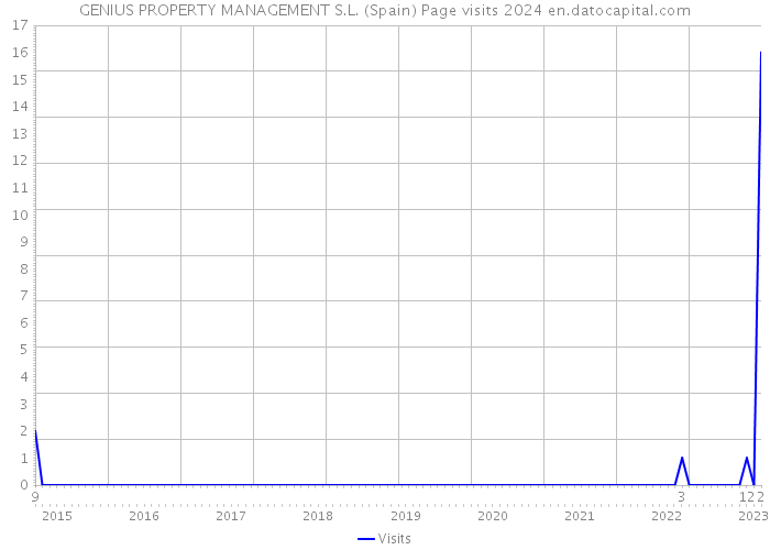 GENIUS PROPERTY MANAGEMENT S.L. (Spain) Page visits 2024 