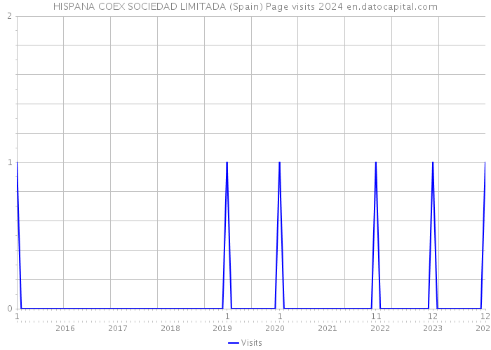 HISPANA COEX SOCIEDAD LIMITADA (Spain) Page visits 2024 