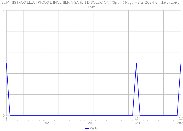 SUMINISTROS ELECTRICOS E INGENIERIA SA (EN DISOLUCION) (Spain) Page visits 2024 