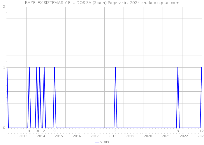 RAYFLEX SISTEMAS Y FLUIDOS SA (Spain) Page visits 2024 