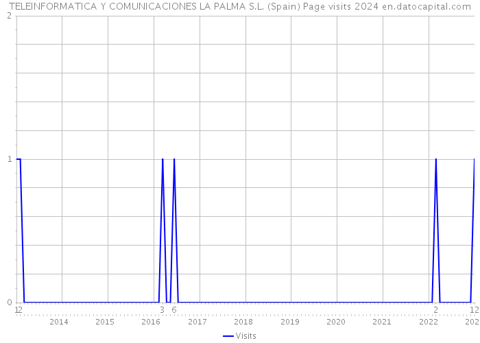 TELEINFORMATICA Y COMUNICACIONES LA PALMA S.L. (Spain) Page visits 2024 