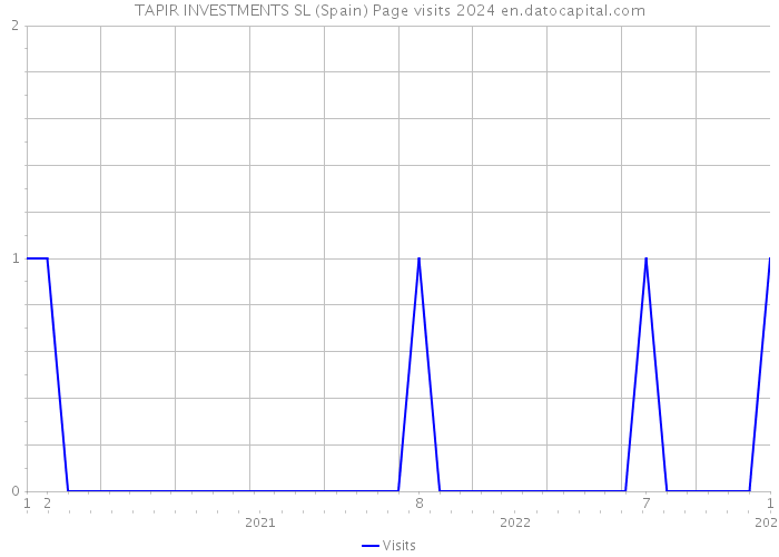 TAPIR INVESTMENTS SL (Spain) Page visits 2024 