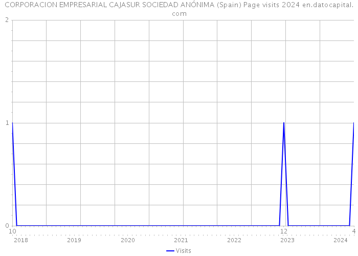 CORPORACION EMPRESARIAL CAJASUR SOCIEDAD ANÓNIMA (Spain) Page visits 2024 