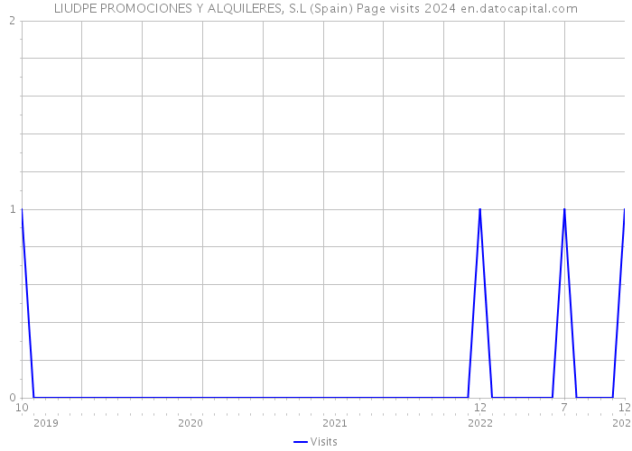 LIUDPE PROMOCIONES Y ALQUILERES, S.L (Spain) Page visits 2024 