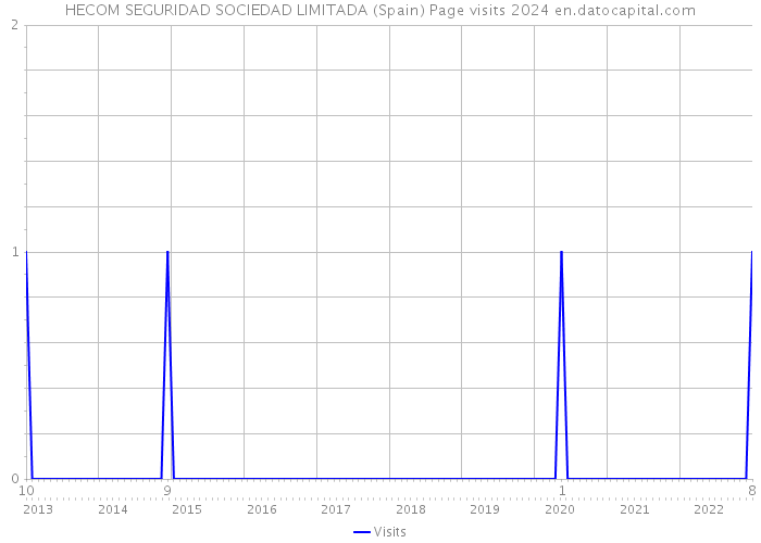 HECOM SEGURIDAD SOCIEDAD LIMITADA (Spain) Page visits 2024 