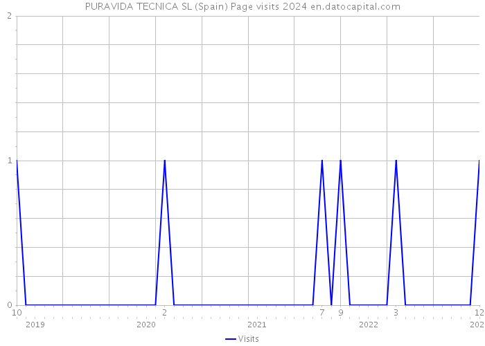 PURAVIDA TECNICA SL (Spain) Page visits 2024 