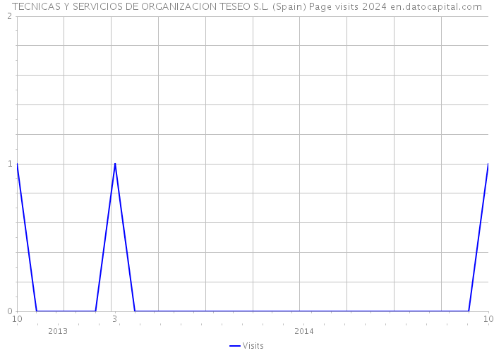 TECNICAS Y SERVICIOS DE ORGANIZACION TESEO S.L. (Spain) Page visits 2024 