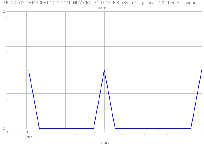 SERVICIOS DE MARKETING Y COMUNICACION ENREDATE SL (Spain) Page visits 2024 