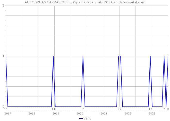 AUTOGRUAS CARRASCO S.L. (Spain) Page visits 2024 