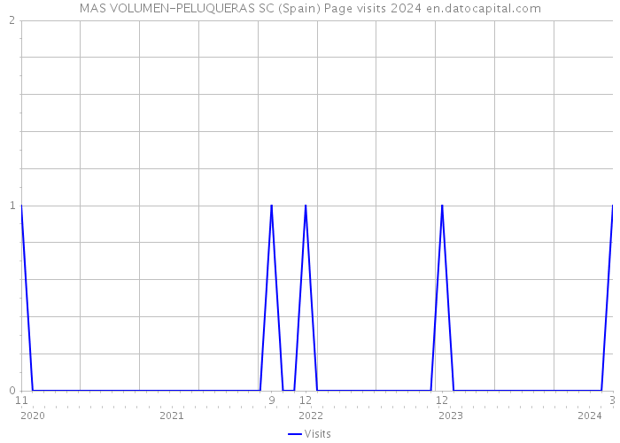 MAS VOLUMEN-PELUQUERAS SC (Spain) Page visits 2024 