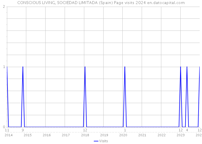 CONSCIOUS LIVING, SOCIEDAD LIMITADA (Spain) Page visits 2024 