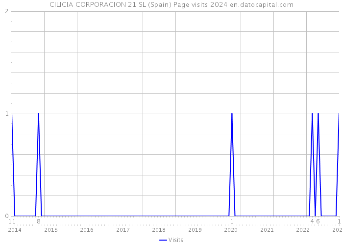 CILICIA CORPORACION 21 SL (Spain) Page visits 2024 