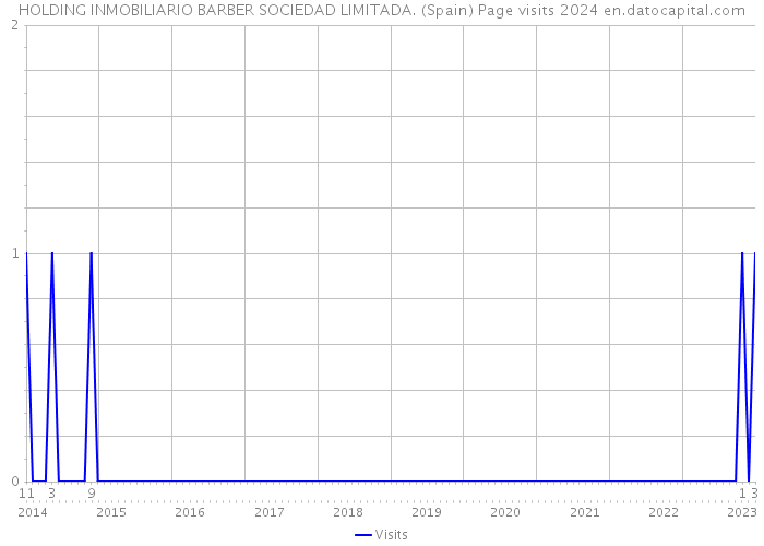 HOLDING INMOBILIARIO BARBER SOCIEDAD LIMITADA. (Spain) Page visits 2024 