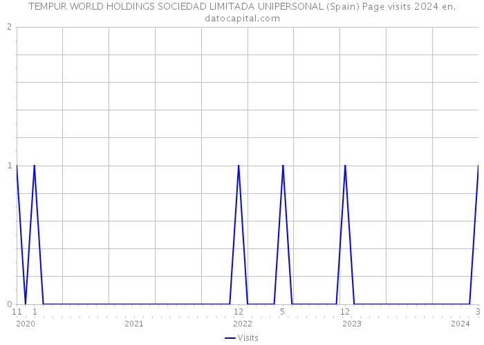 TEMPUR WORLD HOLDINGS SOCIEDAD LIMITADA UNIPERSONAL (Spain) Page visits 2024 