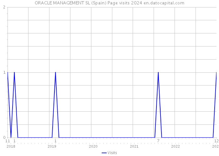 ORACLE MANAGEMENT SL (Spain) Page visits 2024 
