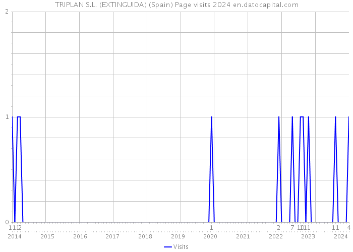 TRIPLAN S.L. (EXTINGUIDA) (Spain) Page visits 2024 