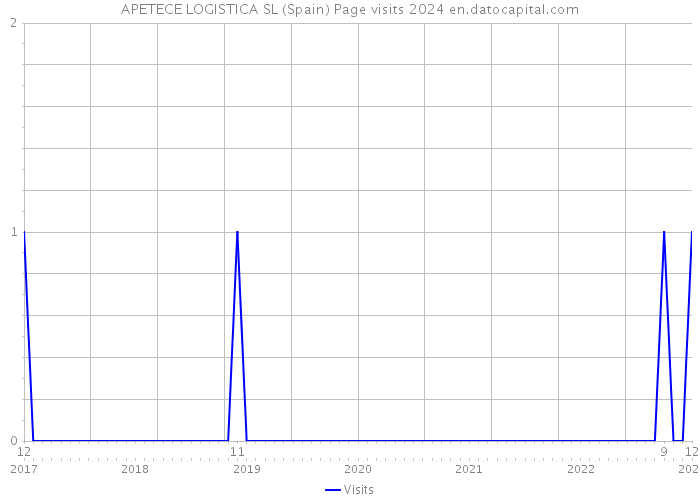 APETECE LOGISTICA SL (Spain) Page visits 2024 
