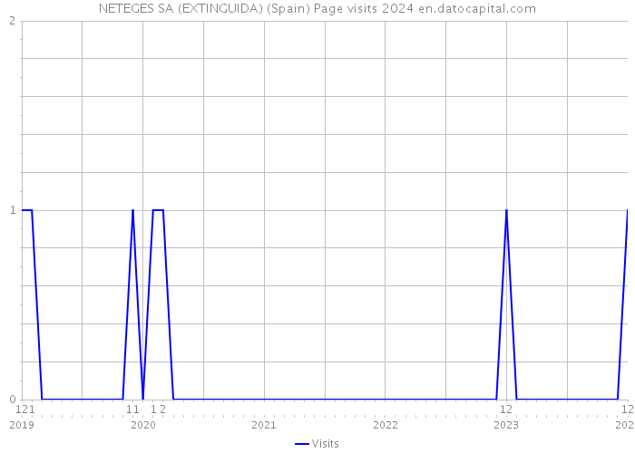 NETEGES SA (EXTINGUIDA) (Spain) Page visits 2024 