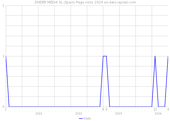 ZINDER MEDIA SL (Spain) Page visits 2024 