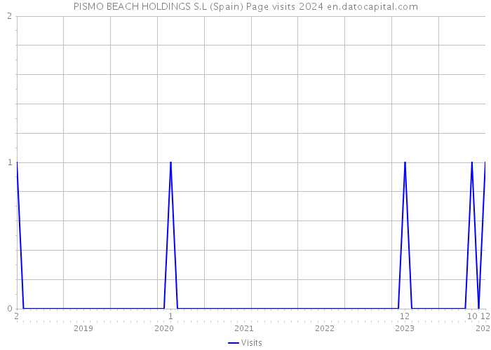 PISMO BEACH HOLDINGS S.L (Spain) Page visits 2024 