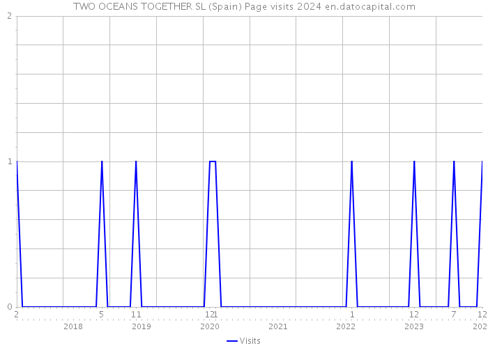 TWO OCEANS TOGETHER SL (Spain) Page visits 2024 