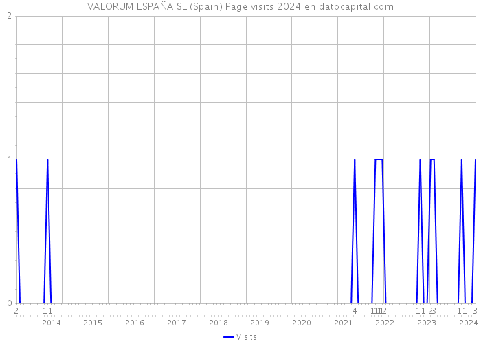 VALORUM ESPAÑA SL (Spain) Page visits 2024 