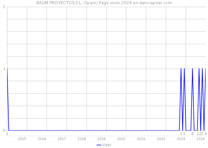 BAUM PROYECTOS;S.L. (Spain) Page visits 2024 