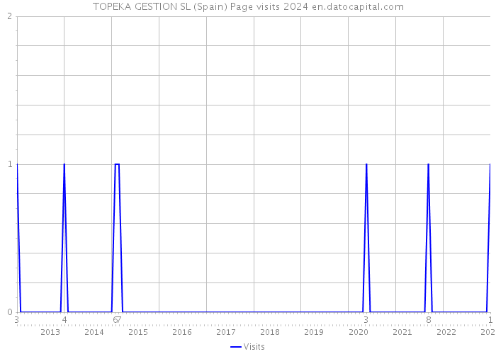 TOPEKA GESTION SL (Spain) Page visits 2024 