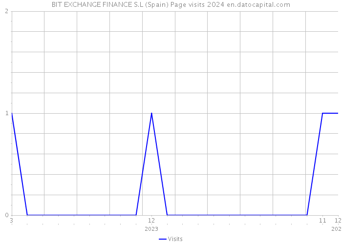 BIT EXCHANGE FINANCE S.L (Spain) Page visits 2024 