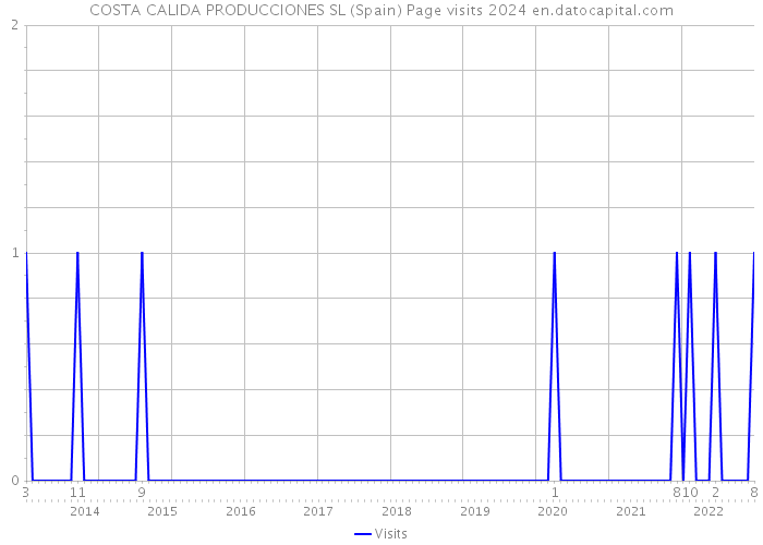 COSTA CALIDA PRODUCCIONES SL (Spain) Page visits 2024 