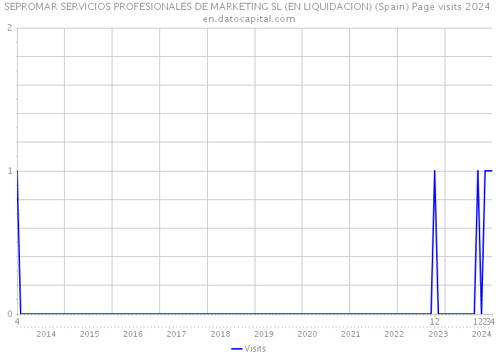 SEPROMAR SERVICIOS PROFESIONALES DE MARKETING SL (EN LIQUIDACION) (Spain) Page visits 2024 
