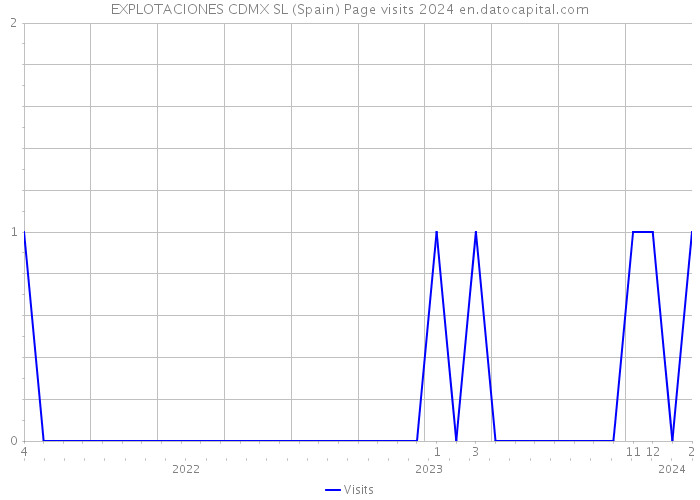 EXPLOTACIONES CDMX SL (Spain) Page visits 2024 