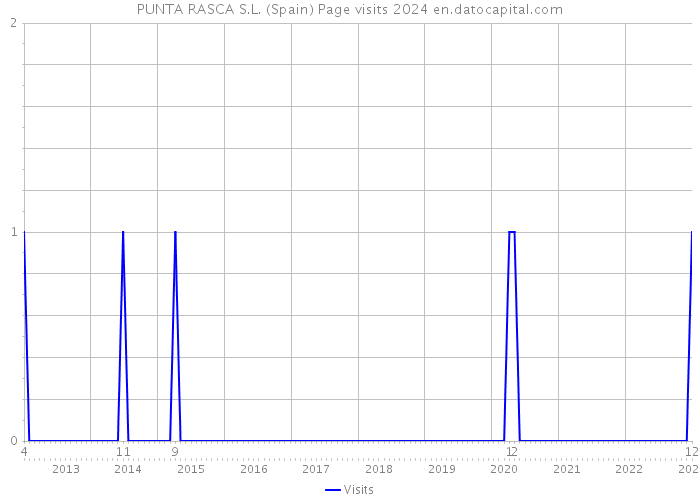 PUNTA RASCA S.L. (Spain) Page visits 2024 