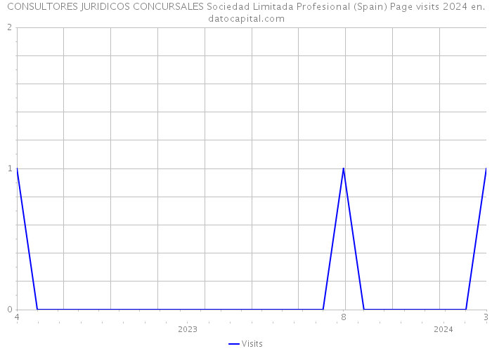 CONSULTORES JURIDICOS CONCURSALES Sociedad Limitada Profesional (Spain) Page visits 2024 