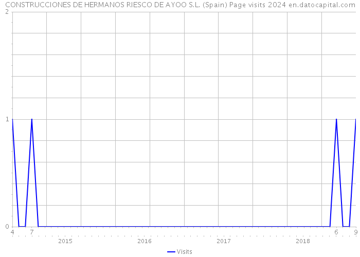 CONSTRUCCIONES DE HERMANOS RIESCO DE AYOO S.L. (Spain) Page visits 2024 