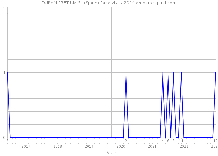 DURAN PRETIUM SL (Spain) Page visits 2024 