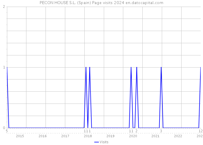 PECON HOUSE S.L. (Spain) Page visits 2024 