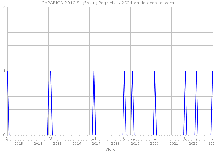 CAPARICA 2010 SL (Spain) Page visits 2024 