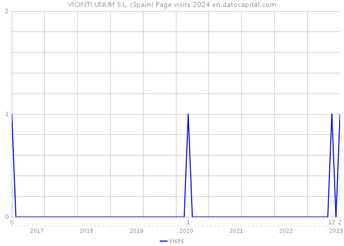 VIGINTI UNUM S.L. (Spain) Page visits 2024 
