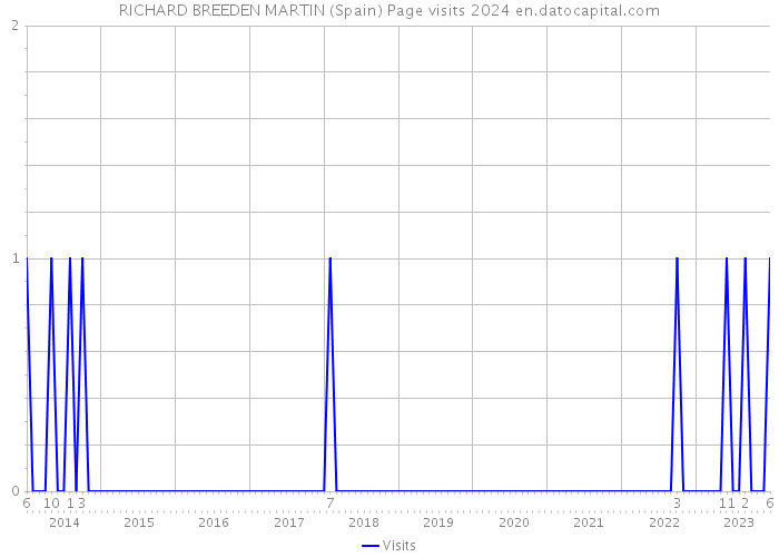 RICHARD BREEDEN MARTIN (Spain) Page visits 2024 