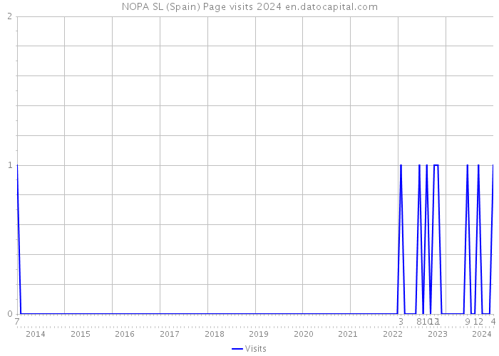 NOPA SL (Spain) Page visits 2024 