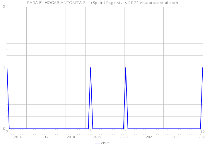 PARA EL HOGAR ANTONITA S.L. (Spain) Page visits 2024 