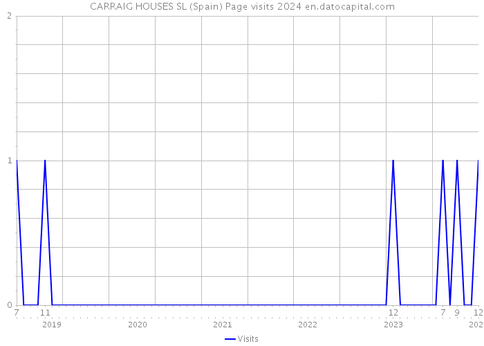 CARRAIG HOUSES SL (Spain) Page visits 2024 