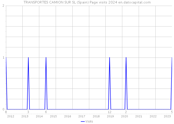 TRANSPORTES CAMION SUR SL (Spain) Page visits 2024 