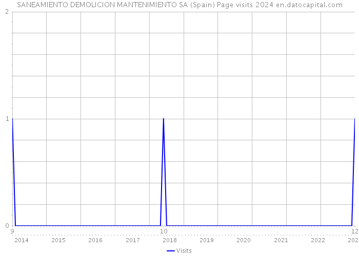 SANEAMIENTO DEMOLICION MANTENIMIENTO SA (Spain) Page visits 2024 