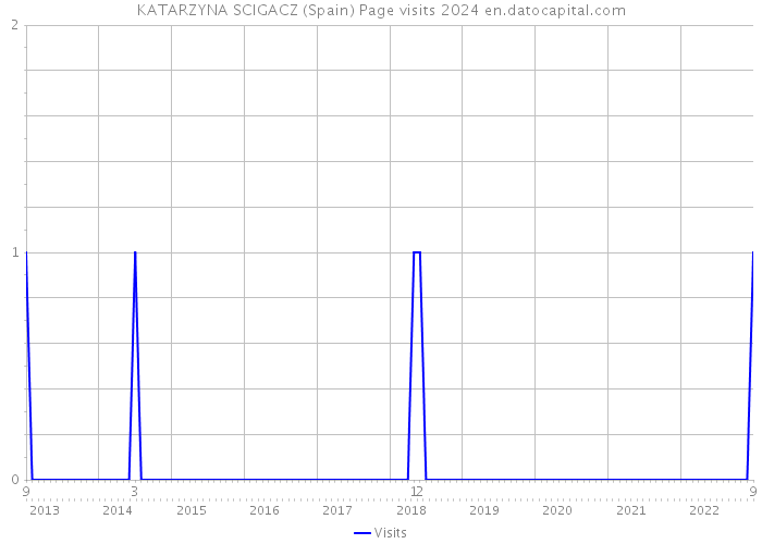 KATARZYNA SCIGACZ (Spain) Page visits 2024 
