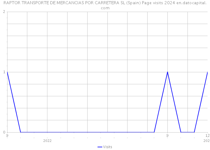 RAPTOR TRANSPORTE DE MERCANCIAS POR CARRETERA SL (Spain) Page visits 2024 