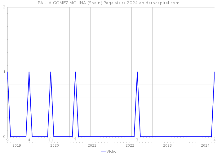PAULA GOMEZ MOLINA (Spain) Page visits 2024 